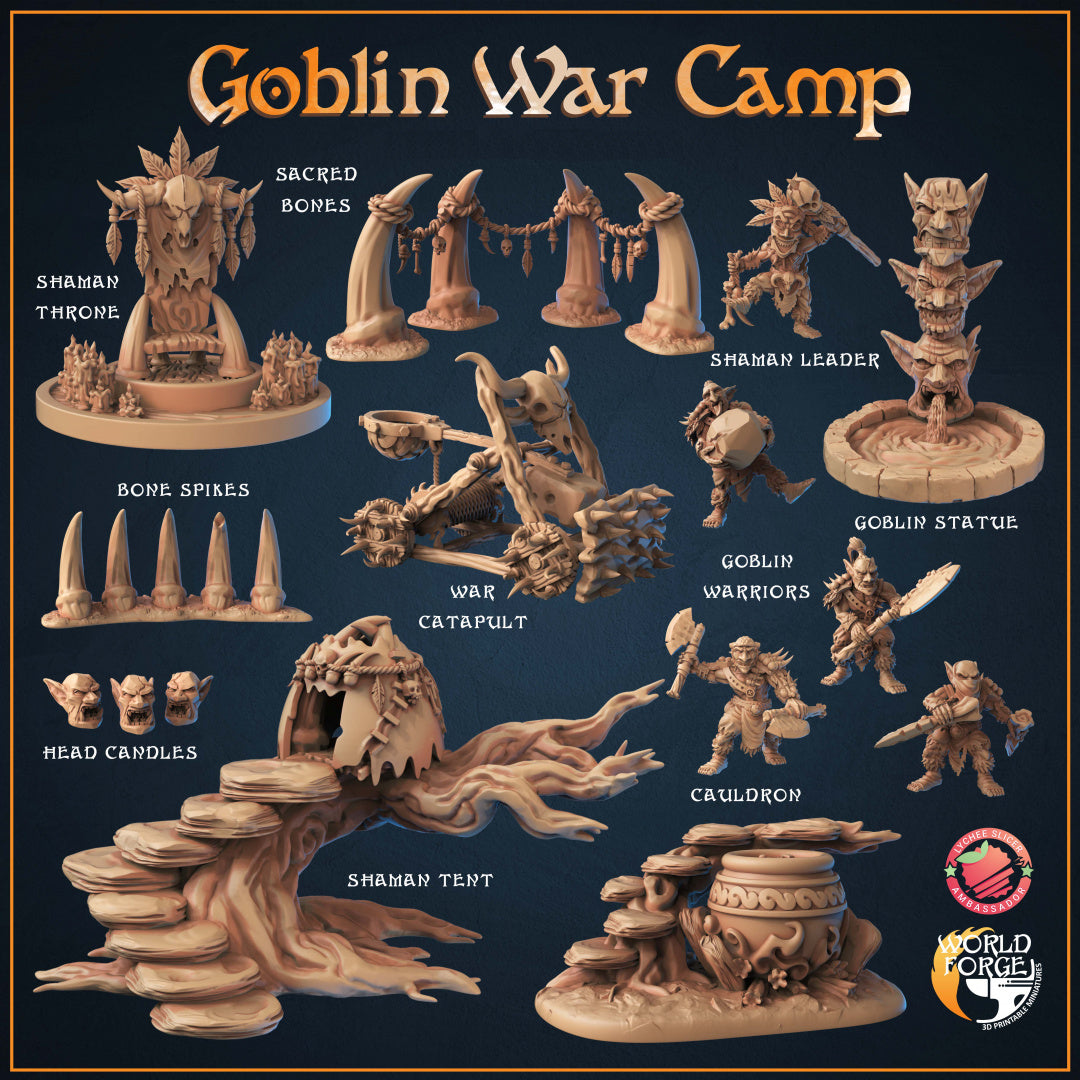Goblin Camp II | Maßstab 32mm | 12k | DnD | Pathfinder | Tabletop